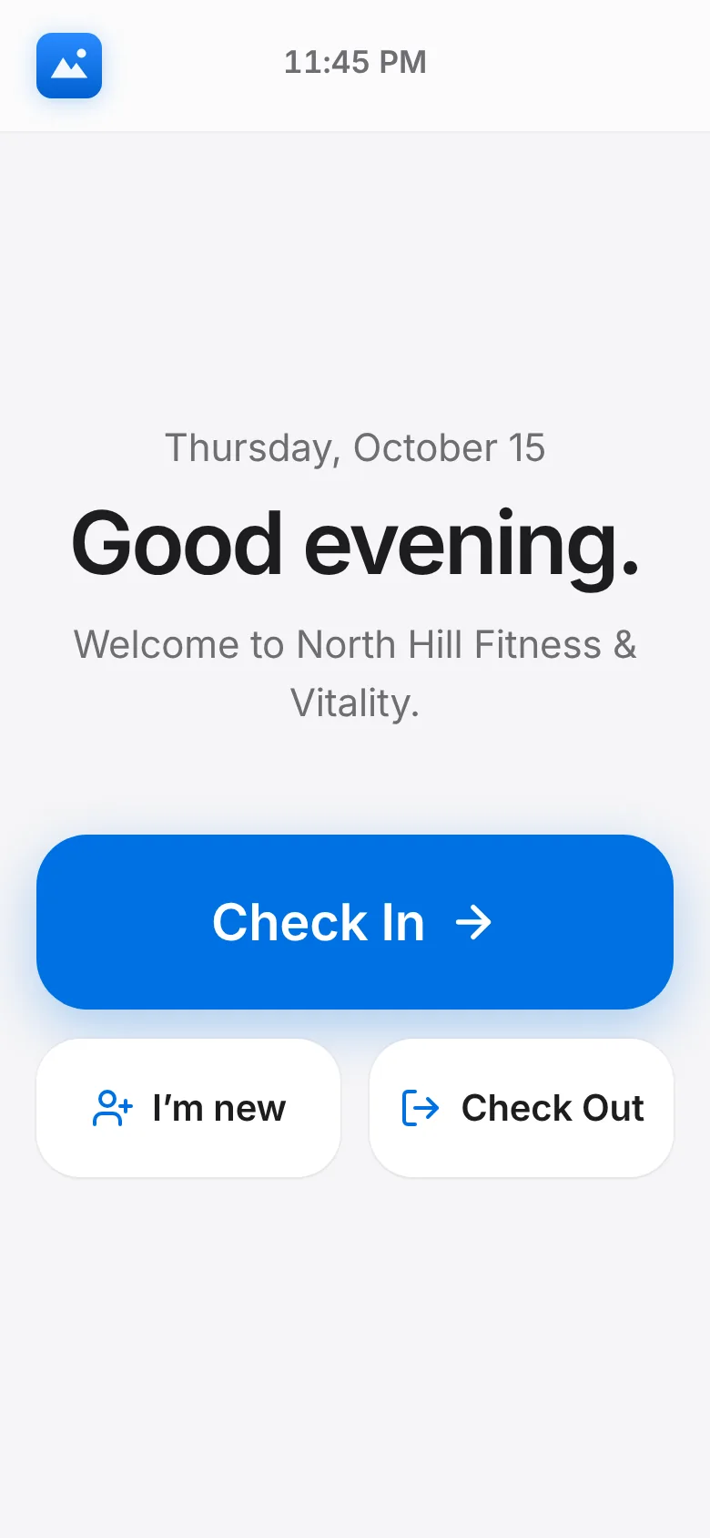 CoreFitness: Tap I’m new.